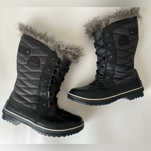 SOREL Tofino II Waterproof Winter Snow Boots black grey 8 - Picture 4 of 14